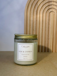 Calycopis Candle – Gin & Cypres | Handmade Coconut & Soy Wax (7oz) - Calycopis Candle